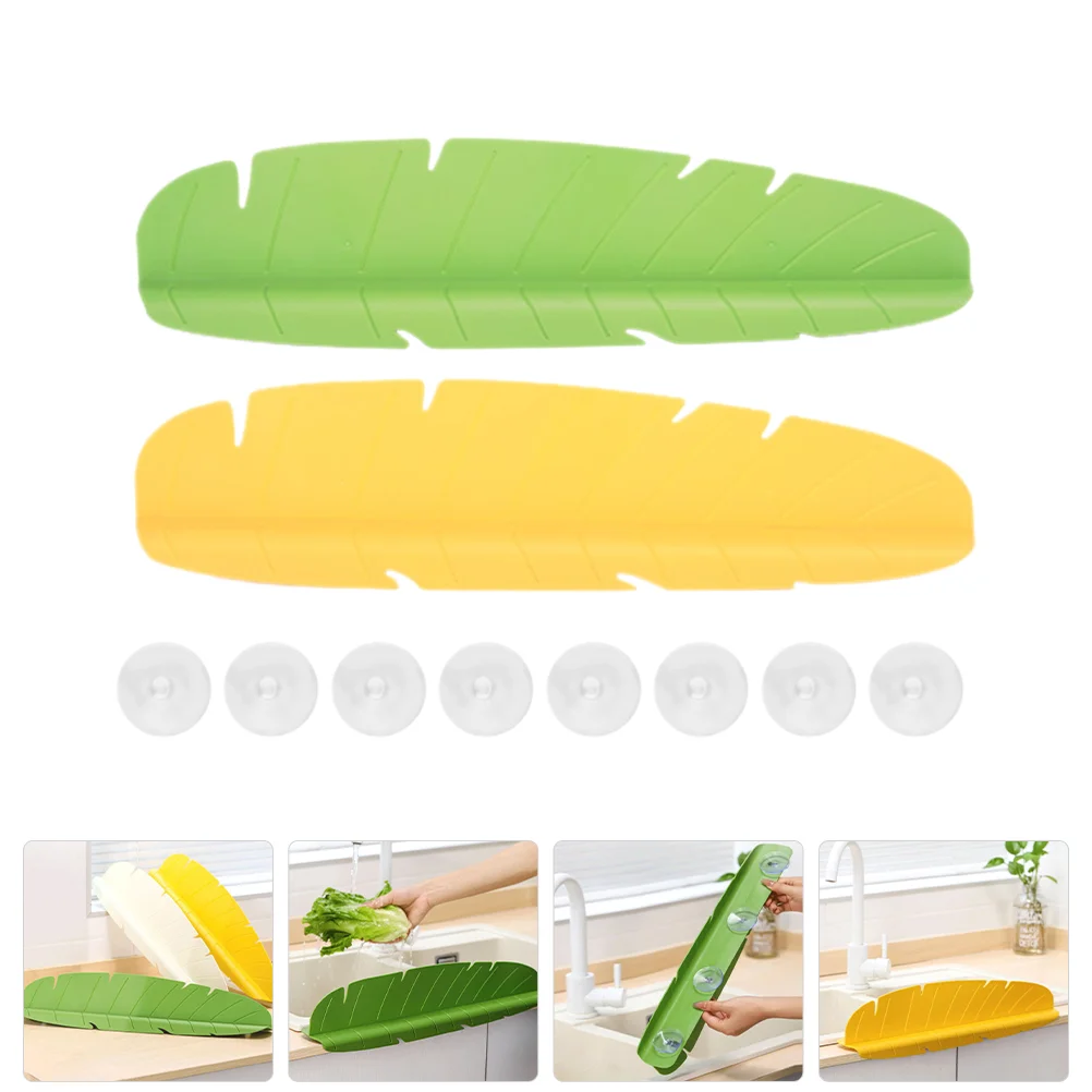 

2 Pcs Simple Practical Splashing-proof Guard Sink Anti-splashing Baffle Board Sink Splashing-proof Guard for Home