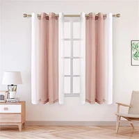 left right gradient color window tulle living room decoration tulle modern simple plain gauze curtain hook grommet tulle