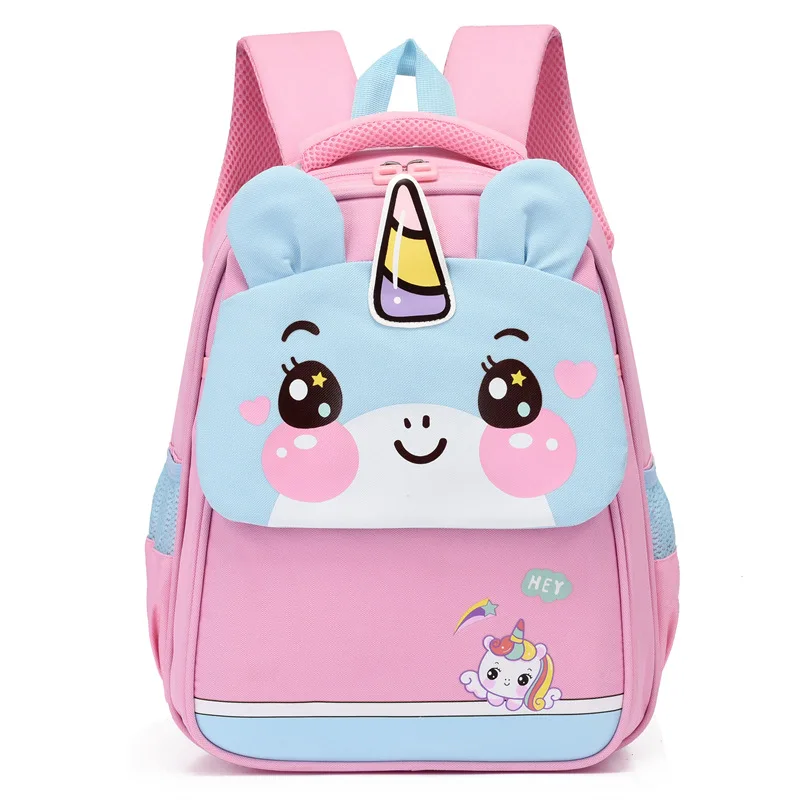 New Kindergarten School Bag Cartoon Fashion Unicorn Backpack Preschool Boys and Girls To Load Reduction Backpacks Large Capacity