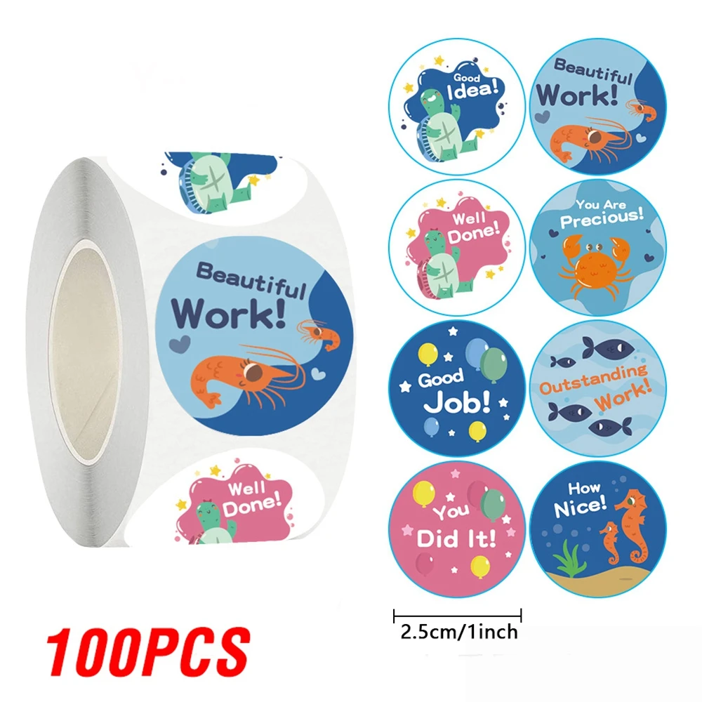 Детские наклейки-награды с динозаврами и животными