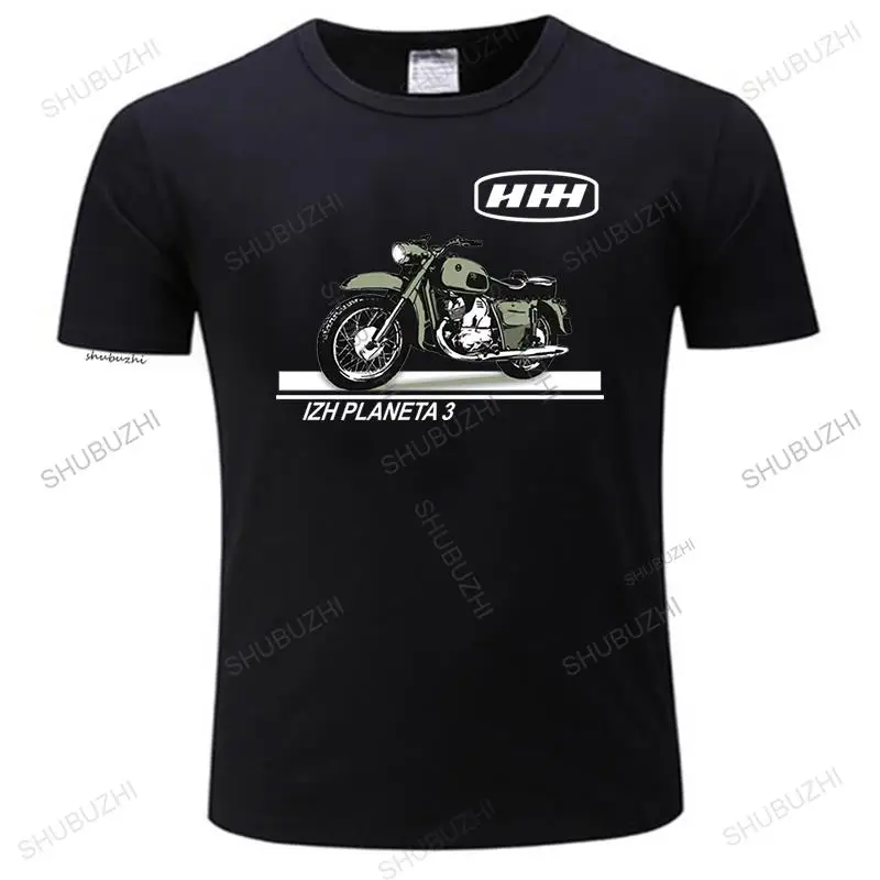 Мотоцикл Izh Planeta Classic СССР ретро Cccp модные футболки новинка топы с круглым вырезом