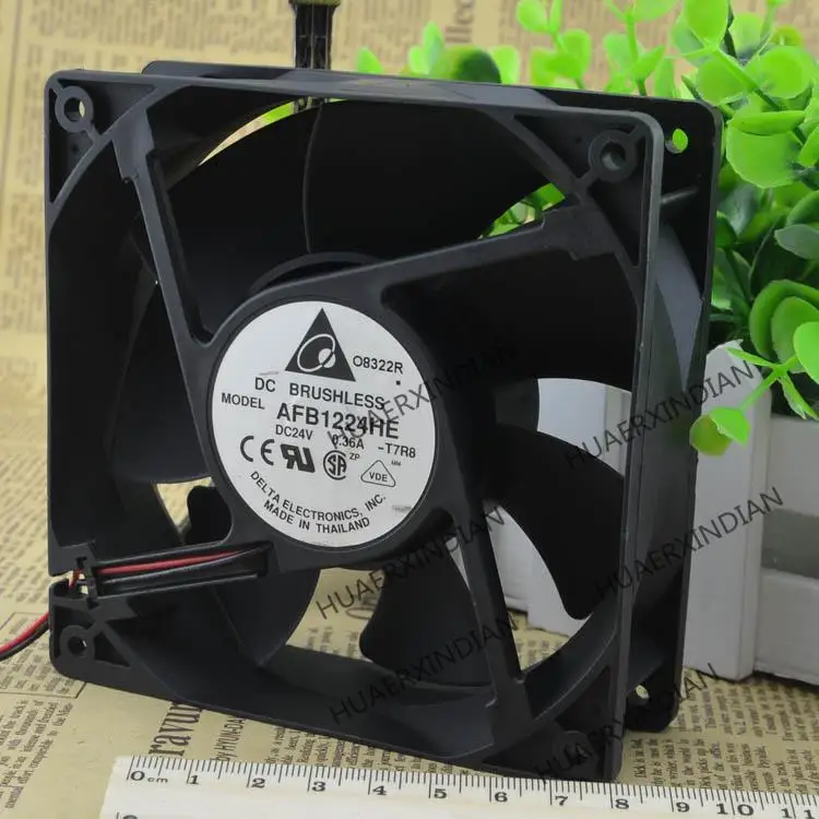 

New AFB1224HE 24V 0.36A 12cm 12038 2 Cooling Fan Assembly Kit
