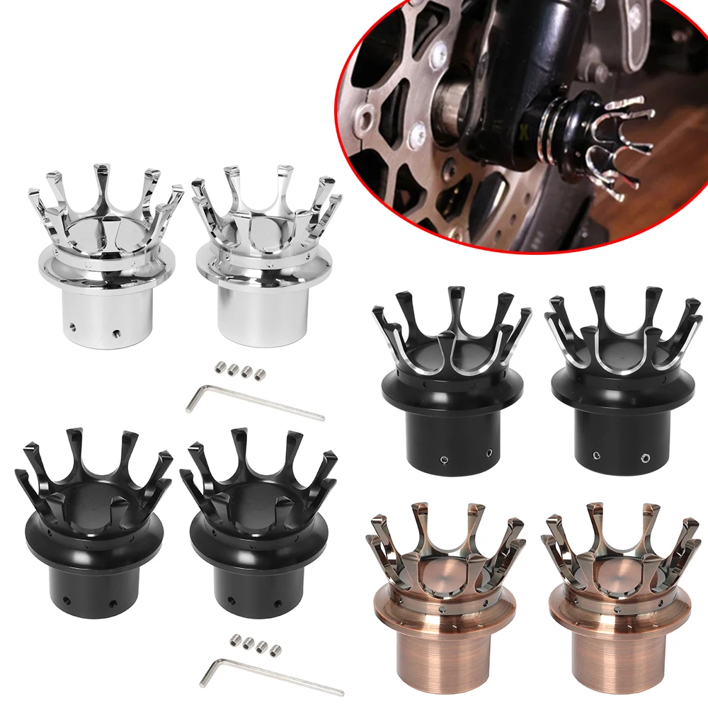 Крышка гайки передней оси JNYD алюминиевый материал премиум-класса для Harley Dyna Softail