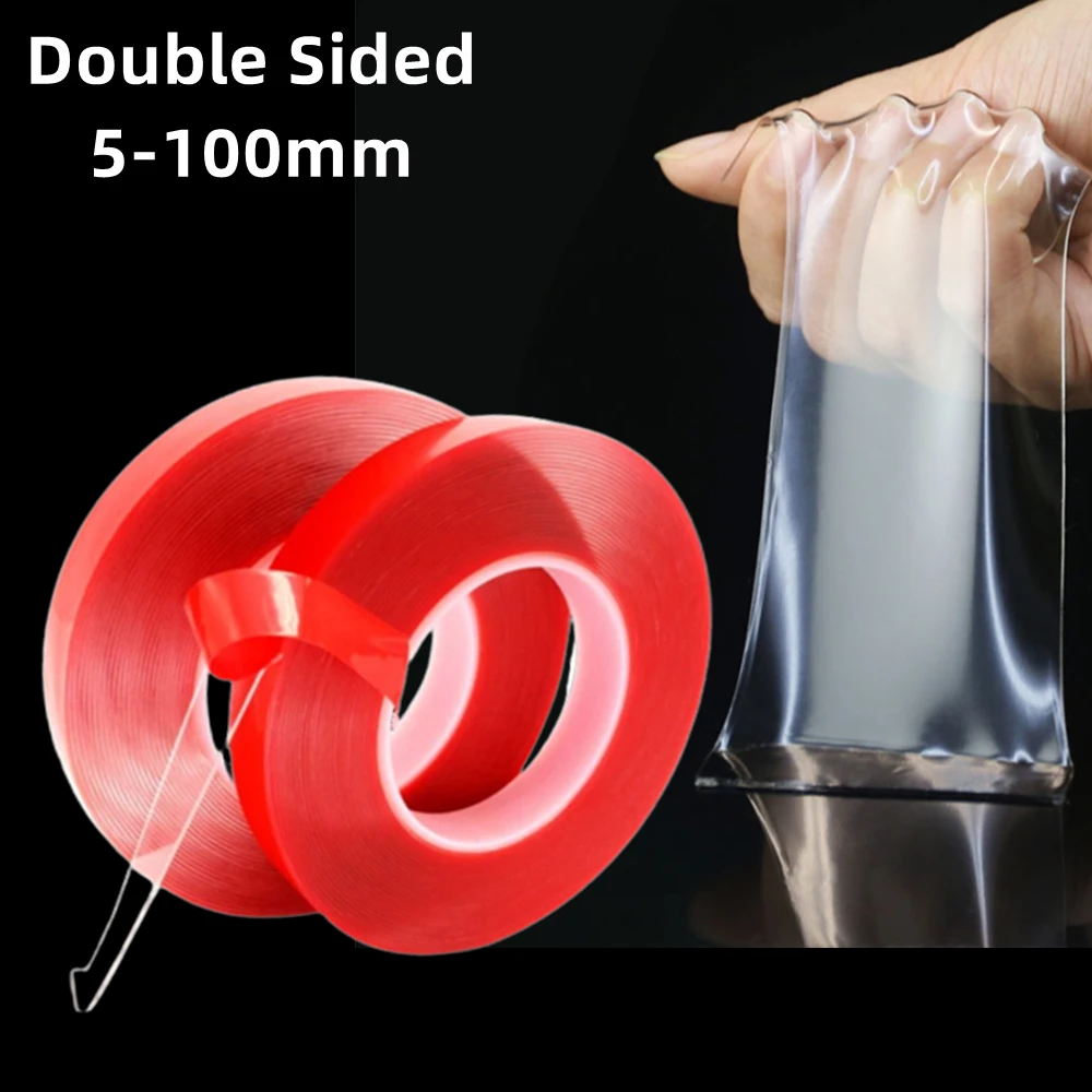 

Double Sided Acrylic Transparent Adhesive Tape 5-100mm No Traces Strong Adhesive Waterproof Temperature-resistant Sealers Tape