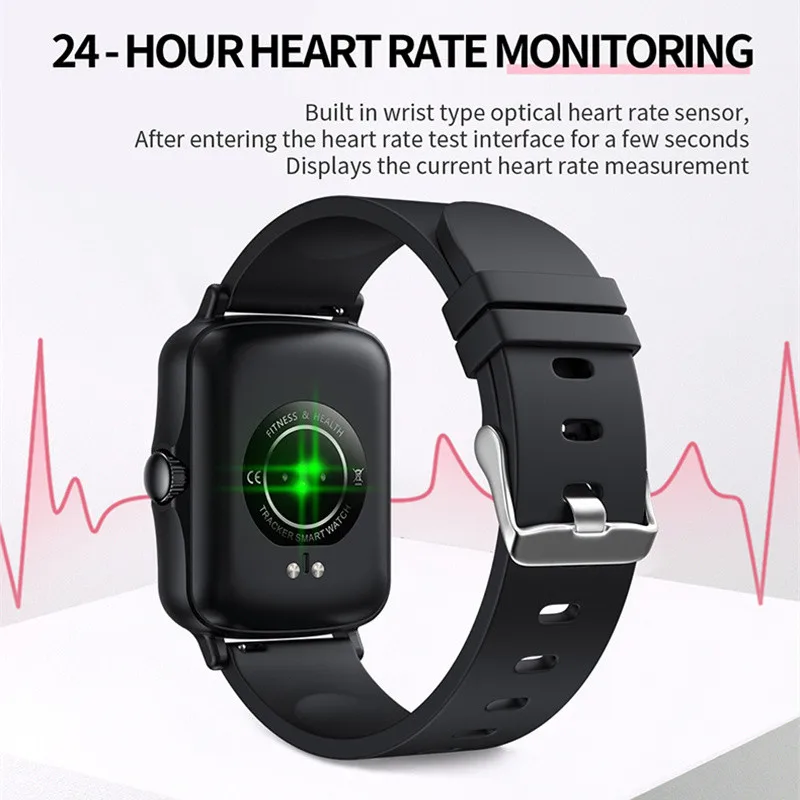 Smart Watch  Men Women Bracelet 1.4 Inch Sport Square Fitness Tracker Full Touch IP67 Waterproof  Wristband for Xiaomi PTone