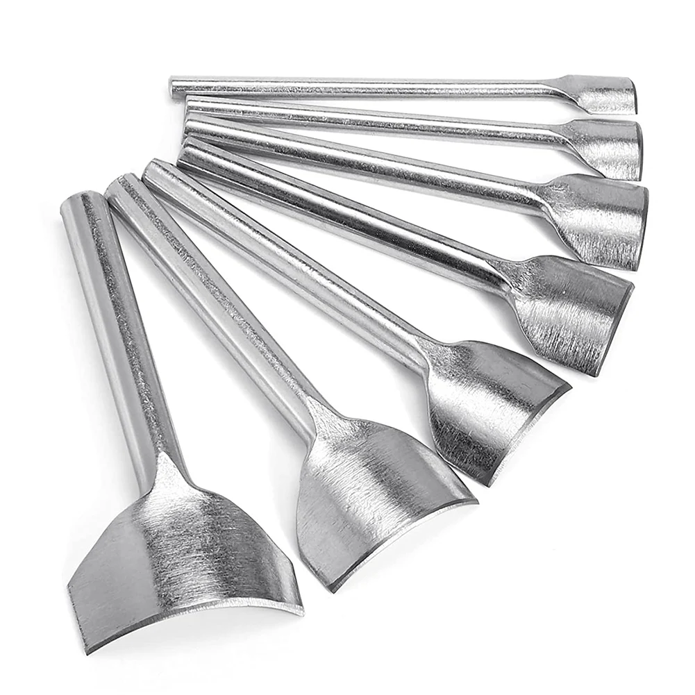 

7Pcs Arc-Shaped Leathercraft Punch 1/4 Round Leather Edge Cutter Punch for Crafting Strap Belt Wallet and Bag 10-40mm