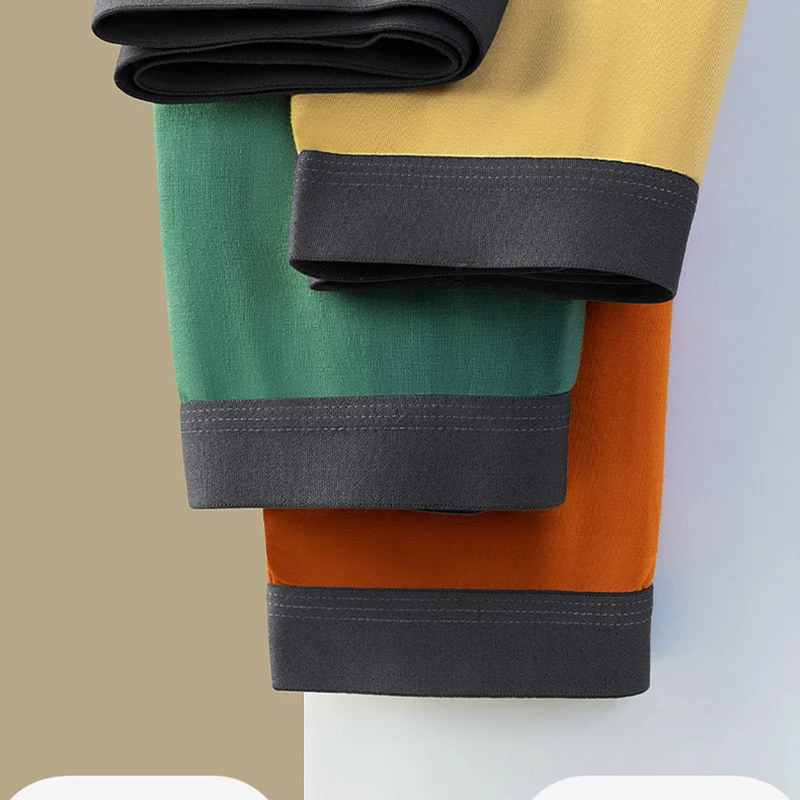 4Pcs Underwear Men Boxer Shorts Ice Silk Antibacterial Boxershorts Fashion Male Panties Modal Men Underpants Lingeries 4XL