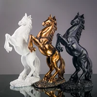 home decor resin crafts horse statue creative desktop office modern horse figurines desk decoration arts and crafts supplies