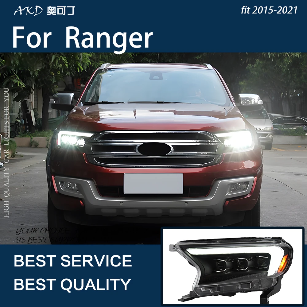 

Car Lights For Ranger Everest 2016-2021 LED Auto Headlights LHD RHD Version Upgrade DRL Dynamic Lamp Projector Lens Accessories