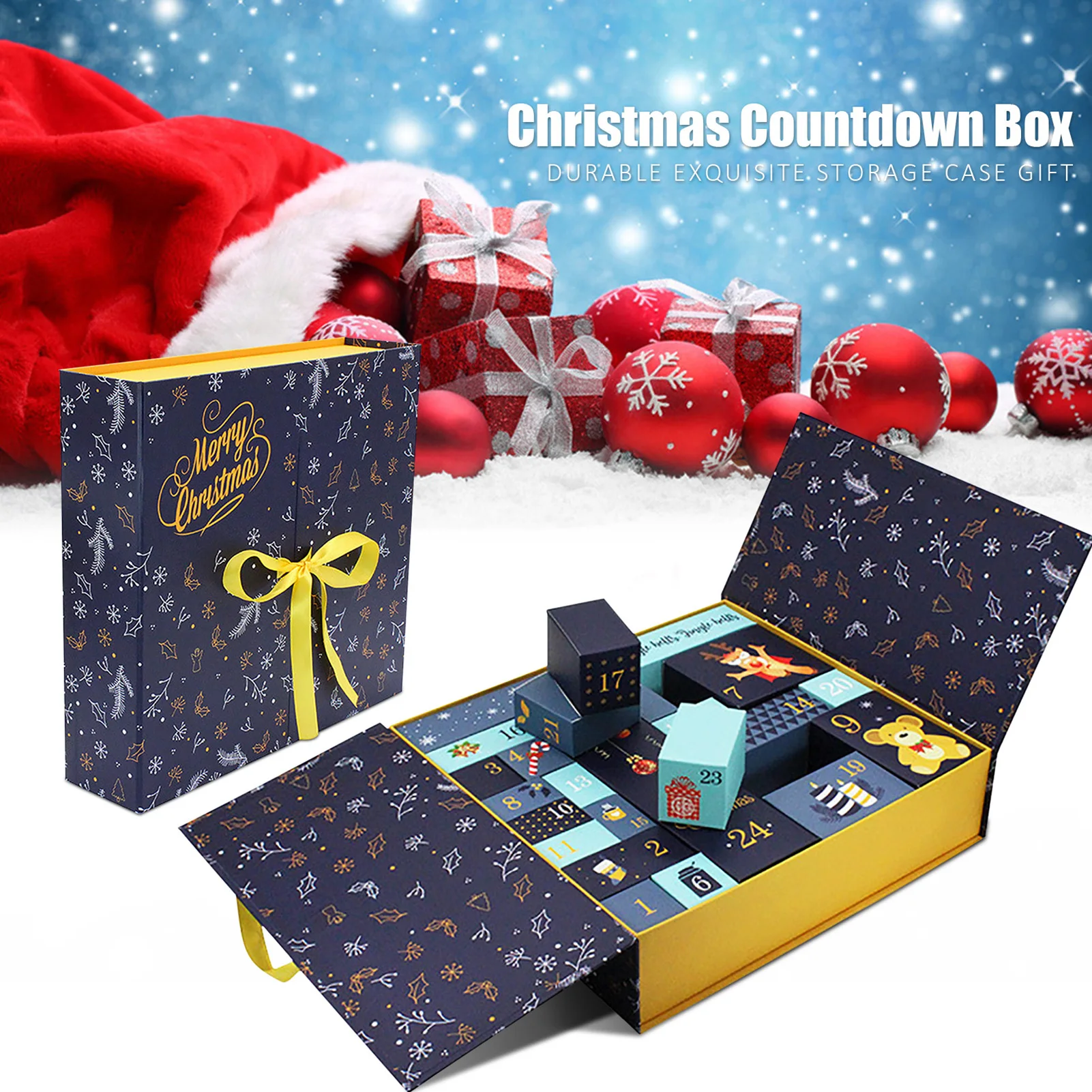 2023 Christmas Advent Calendar Box DIY Paper Gift Boxes Coun