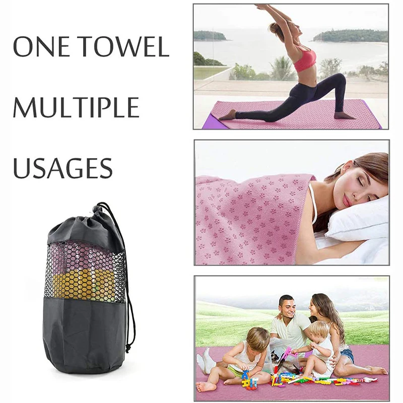 Yoga Blanket Non-slip Yoga Mat Towel Blanket Sports Travel Foldable Fitness Exercise Pilates Yoga Towel Fitness Mat