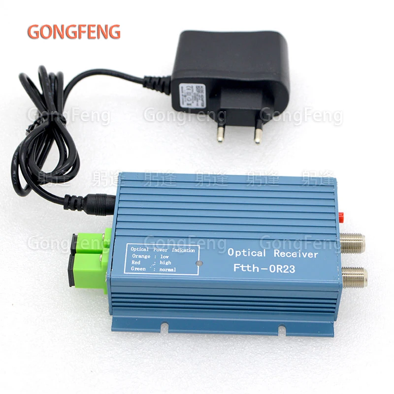 New FTTH CATV Optical Receiver High Level Fiber Optical WDM Converter SC APC Duplex Connector Mini Mode With 2 Output RF Inch