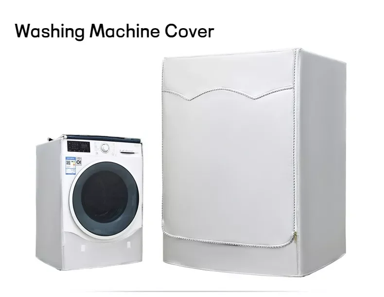 

NEW Washing Machine Cover Protective Oxford Cloth Waterproof Front Load Laundry Dryer Cover Sunscreen Laundry Silver Dustproof C