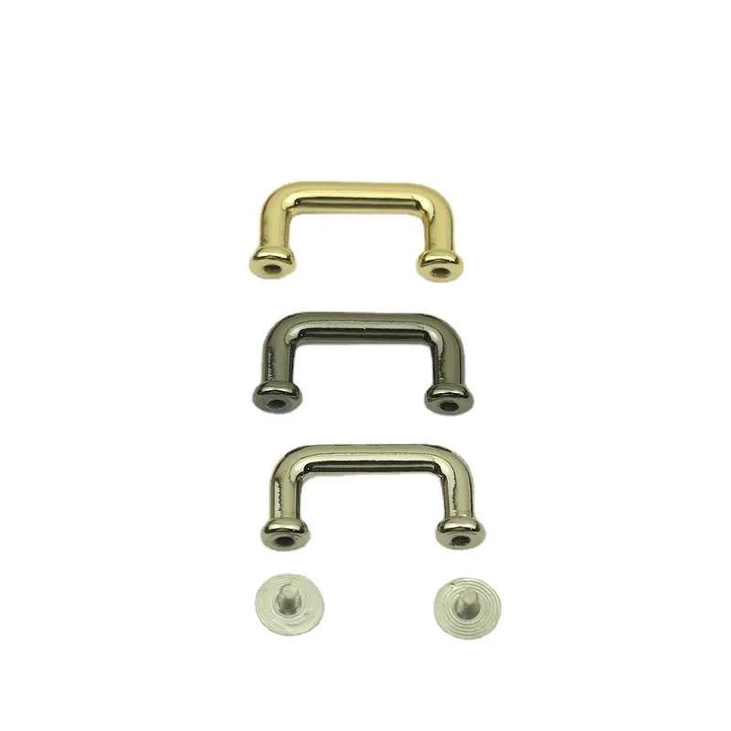30Pcs 20mm Metal Buckle U Rings Handbag Bag Connector Arch Bridge Hanger with Screw DIY Leather Crafts Sewing Hardware Accessory