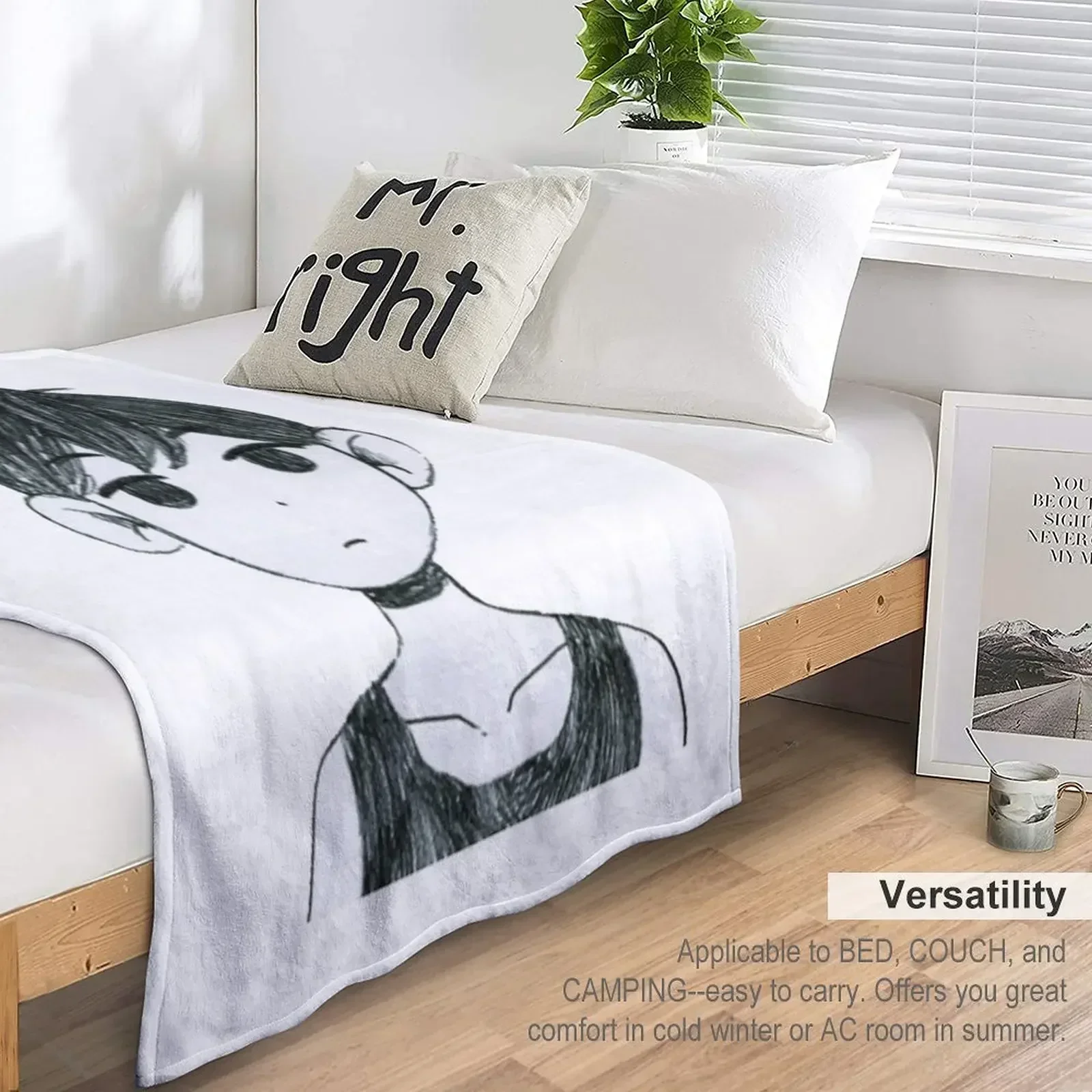 Одеяло omori merch Мягкие одеяла и пледы Одеяла
