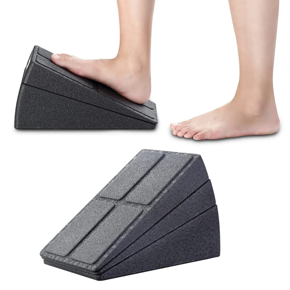 3 pezzi regolabili con zeppa elasticizzata inclinata Squat board antiscivolo polpaccio Extender piede barella inclinazione inclinato Yoga blocco Fitness Sport