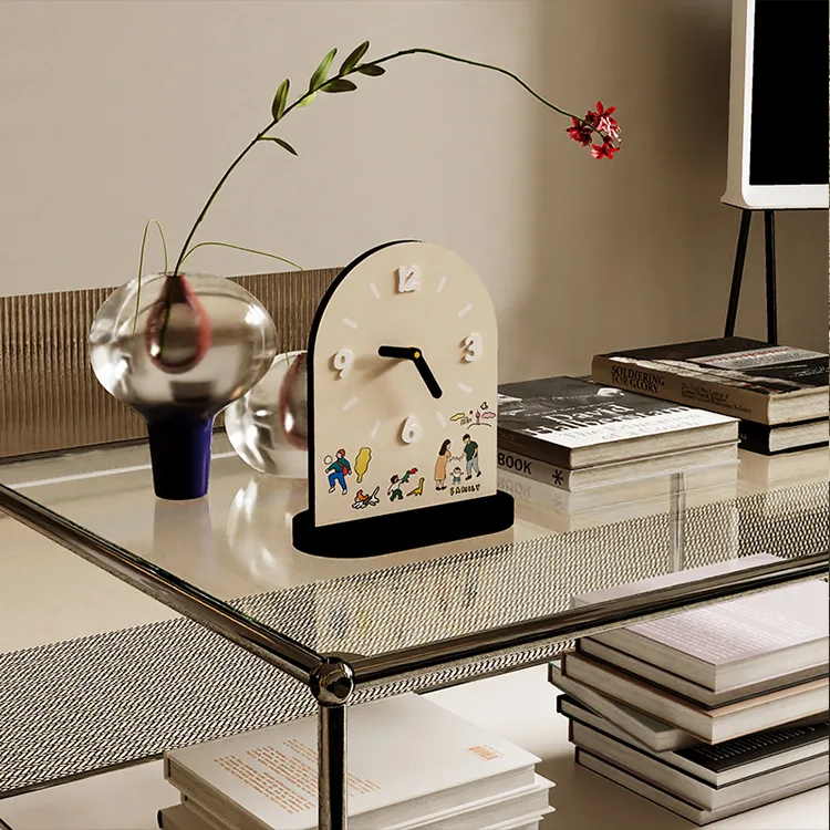 Desktop creative ultra-quiet clock desktop room ornament
