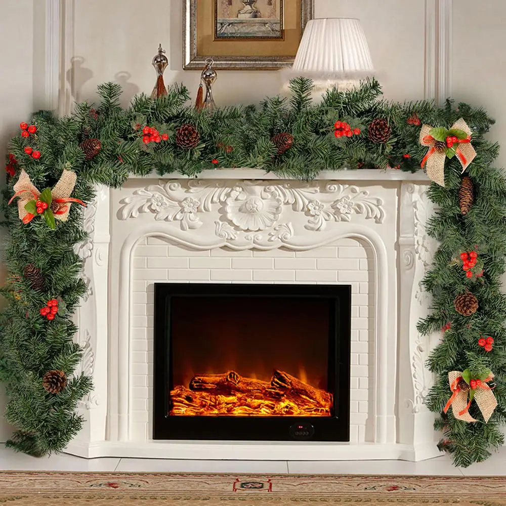 

Christmas Rattan Decoration Bar Tops Ribbon Garland Tree Cane Tinsel Party Supplies