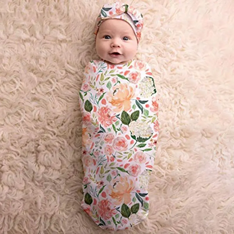 

Swaddle Blanket Tail Knot Beanie Soft Swaddling Bag Sleeping Wrap for Boys Girls Infant Newborn Nursery Sleepsack