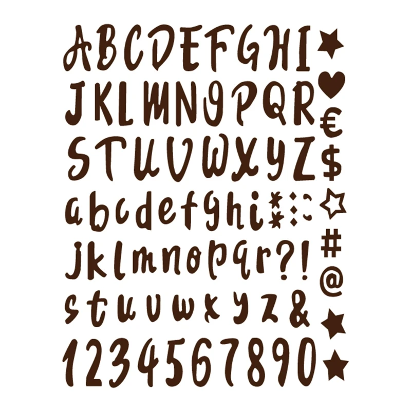 26 букв алфавита 0-9 цифр символ металлический трафарет DIY инструмент для тиснения