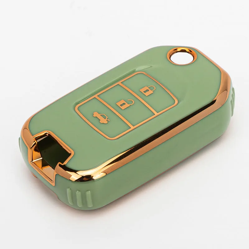 

TPU Soft Car Remote Key Case Shell For Honda Civic CR-V HR-V XRV Accord Jade Crider Odyssey Pilot Fit VEZEL CITY JAZZ 2015-2018