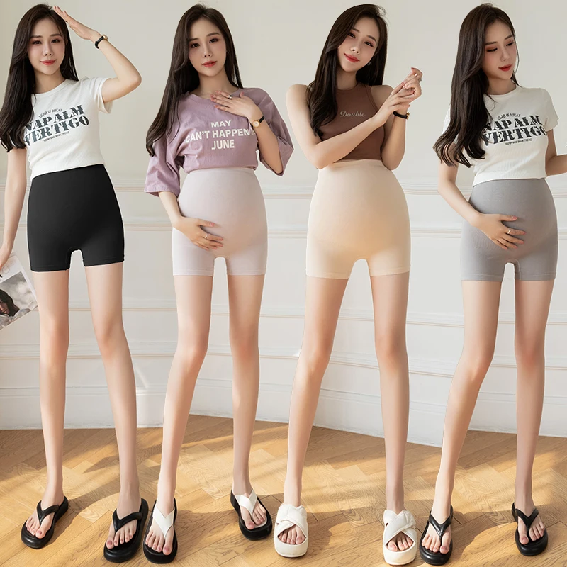 

305# Summer Thin Semalesss Maternity Underpants Elastic Waist Belly Shorts Clothes for Pregnant Women Pregnancy Safty Underwear