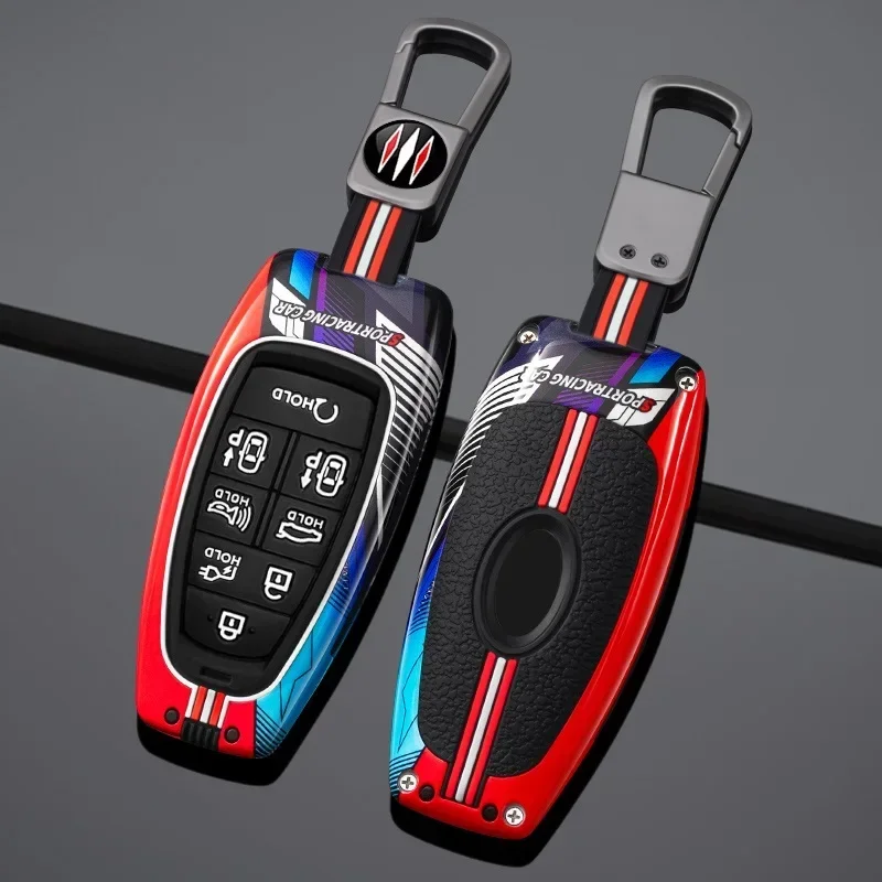 Фото Для Hyundai Sonata Sel Ev 6 Ev 8 IONIQ 5 Nexo DN8 Fe Tucson Sonata Staria NX4 Ioniq Racing Металлический силиконовый чехол для ключей от автомобиля №2