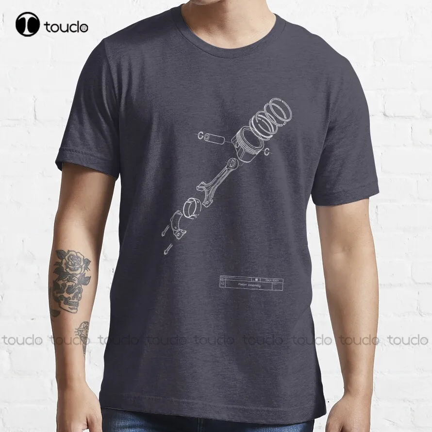 

Piston Exploded View Classic T-Shirt Pink Shirts For Women Short Sleeve Funny Tee Shirts New Popular Xs-5Xl Unisex Streetwear