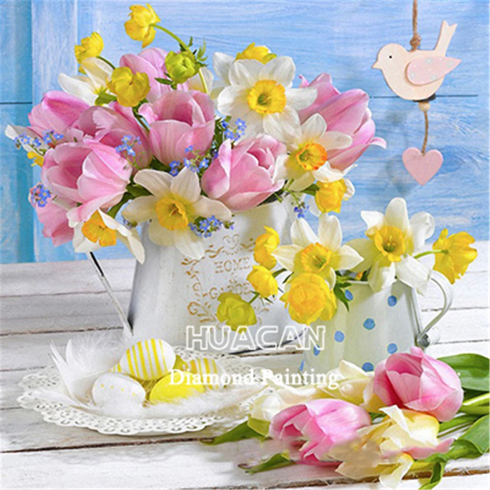 

Алмазная 5D Вышивка с цветами «сделай сам», полный набор для алмазной мозаики, Декор, рождественский подарок, товары для хобби