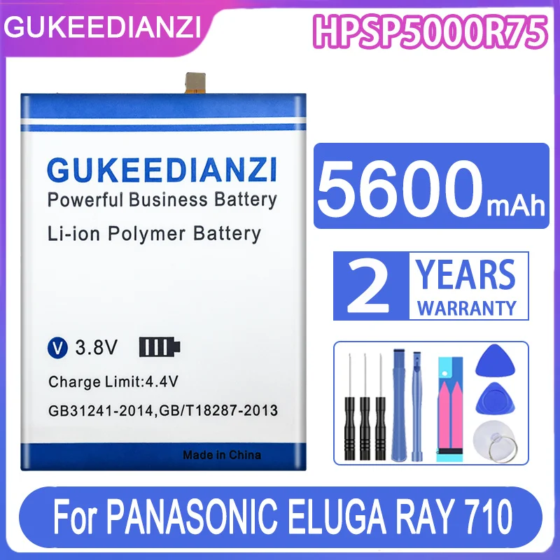 Фото Сменный аккумулятор GUKEEDIANZI HPSP5000R75 5600 мАч для PANASONIC ELUGA RAY 710 мобильный телефон №1