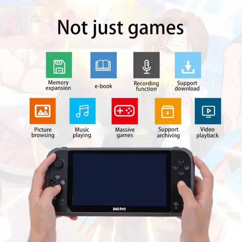 

7.1 Inch Portable Retro Game Console LCD Double Rocker Handheld Video Playstation Built In 5000 Games TV HD Video Game Players