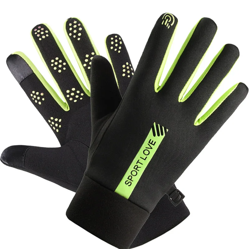

Outdoor Riding Autumn and Winter Gloves Waterproof Non-slip Warm Touch Screen Couple Sports Split Finger Full Finger Sports