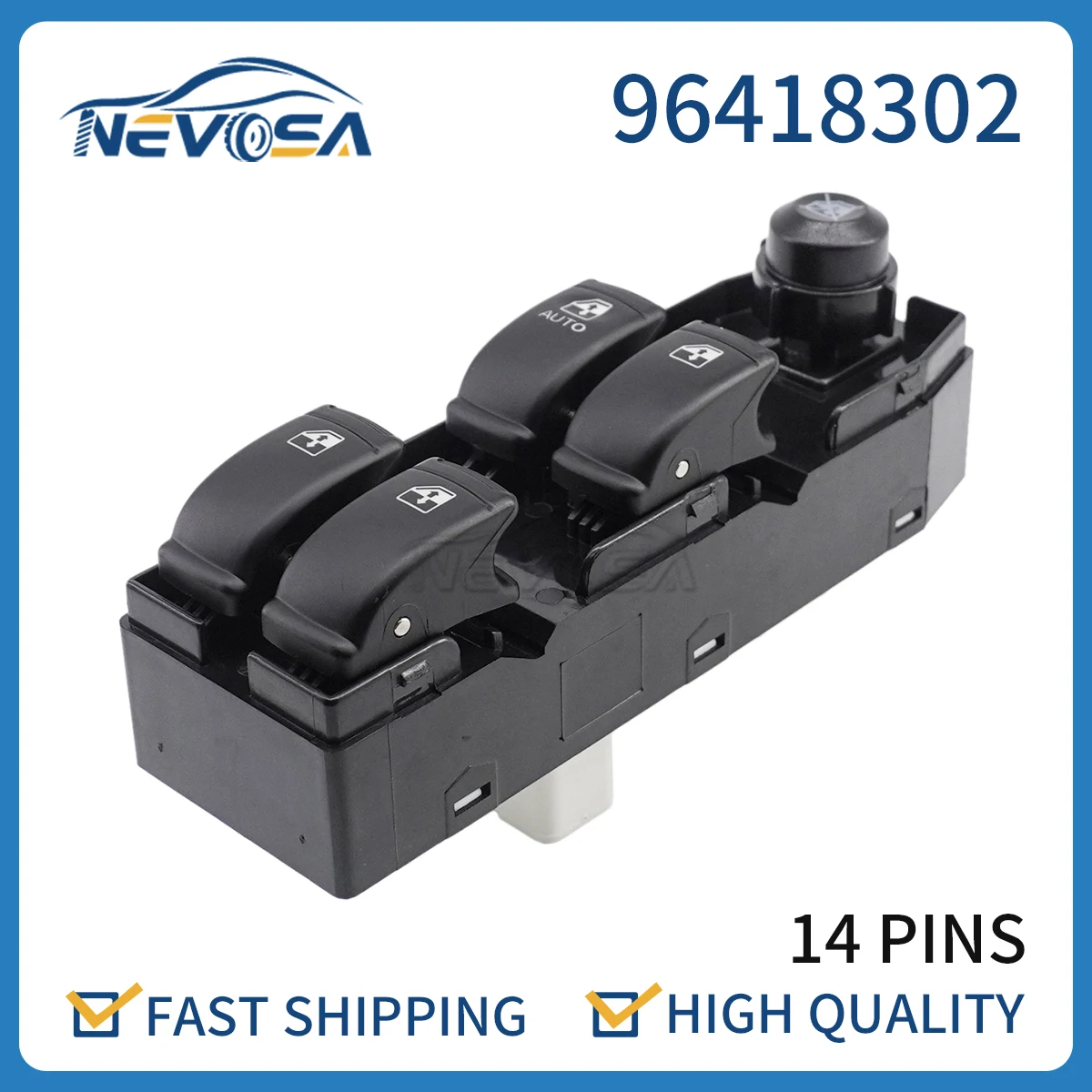 

Nevosa Electric Power Window Master Switch For Chevrolet Optra Lacetti 2004-2007 Buick Excelle Older Modelsc 96418302 96552814