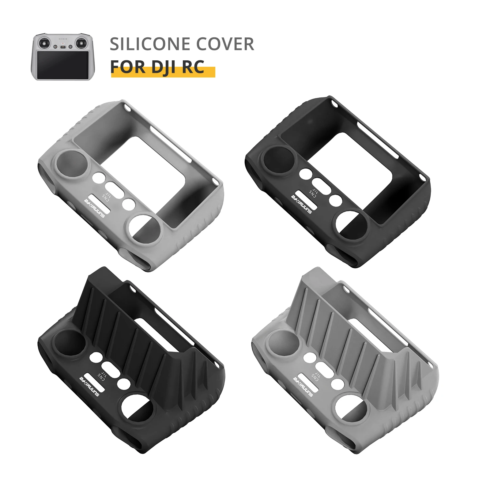 Купи Silicone Case For DJI RC Remote Control Protective Cover with Sun Shade Hood for DJI Mini 3 Pro RC Smart Controller Accessories за 533 рублей в магазине AliExpress