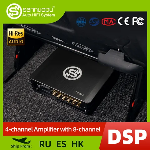 Sennuopu DP X10 DSP 8-канальный автомобильный усилитель звука 4-канальный усилитель цифровой звуковой процессор авто аудио с Bluetooth для автомобилей