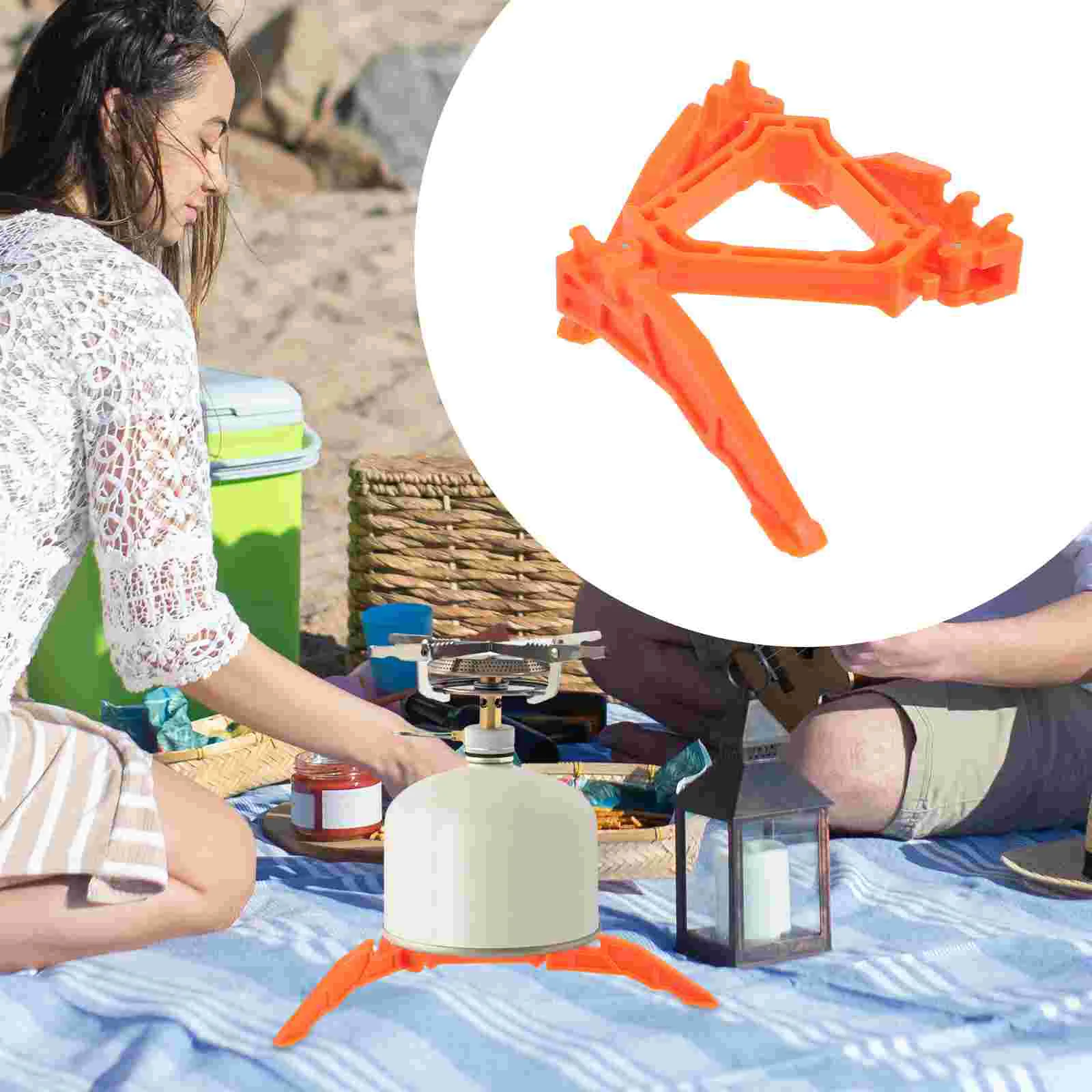 

Folding Fuel Can Rack Camping Propane Tanks Universal Tripod Stabilization Bracket