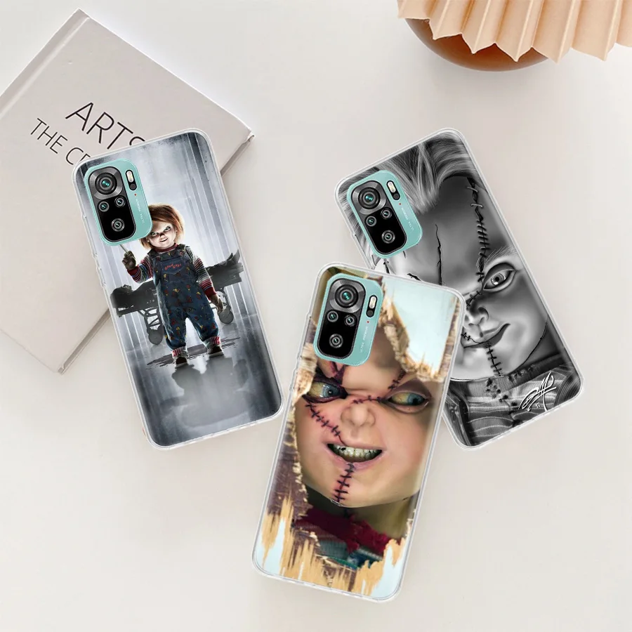 Horror Movie Scary Chucky Doll Phone Case For Xiaomi Redmi Note 12 11 Pro Plus 5G 12S 10S 11S 4G 11T 11E 10 9T 9 9S 8 8T 7 C
