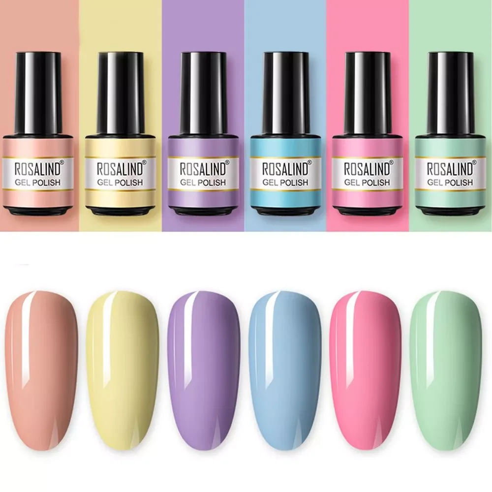 

6PCS Gel Nail Polish Set Glitter Nail Kits For Manicure Colorful UV Semi Permanent Nail Polish Phototherapy Gel Set