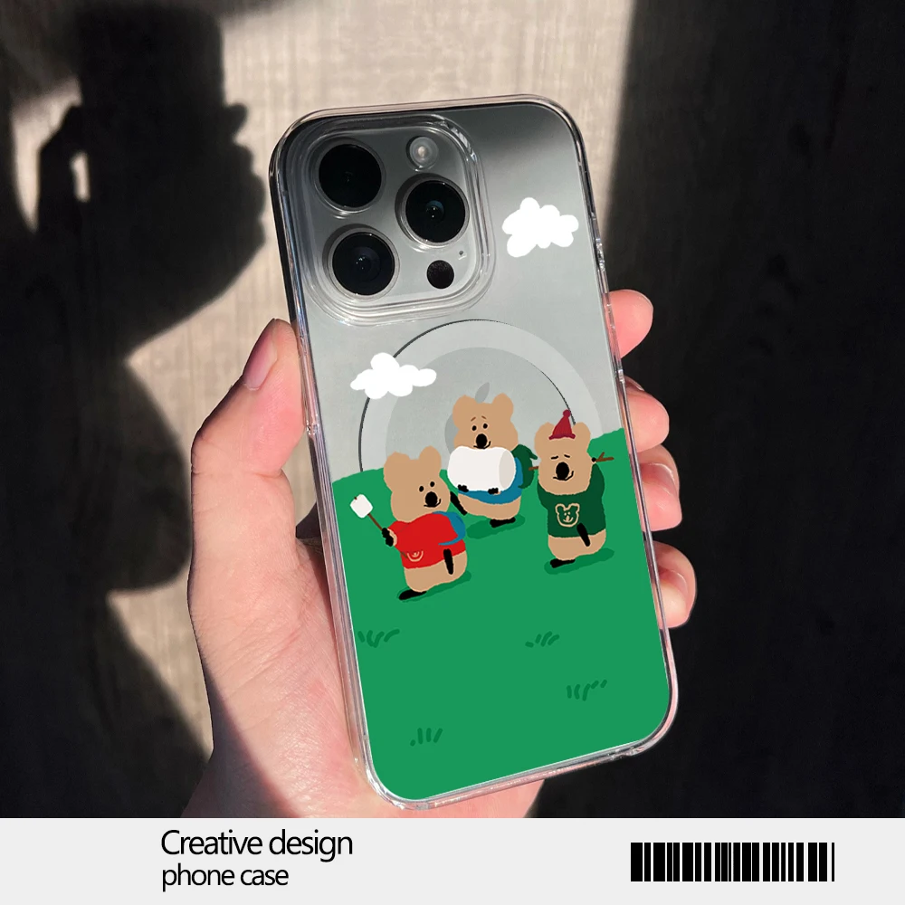 Чехол для телефона с рисунком Динотаэн iPhone 12 11 13 14 15 16 Max Pro Plus магнитный