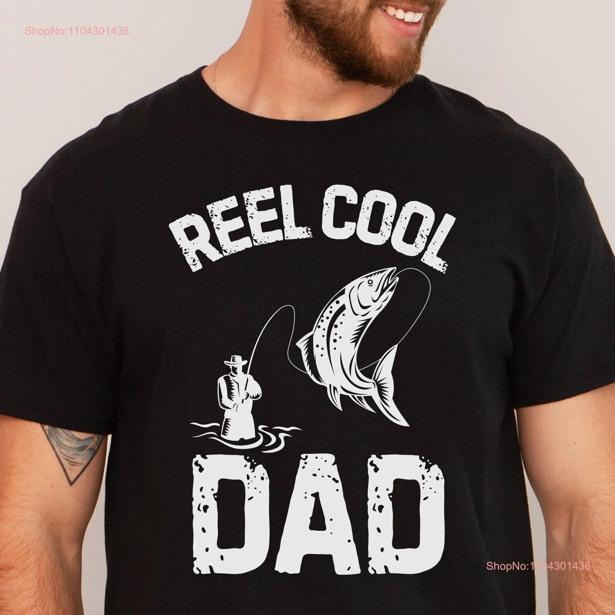 Футболка Reel Cool Dad Fishing Fathers Day for Fisherman Trout Fly from Daughter Son Kids Bass Fish с длинными или