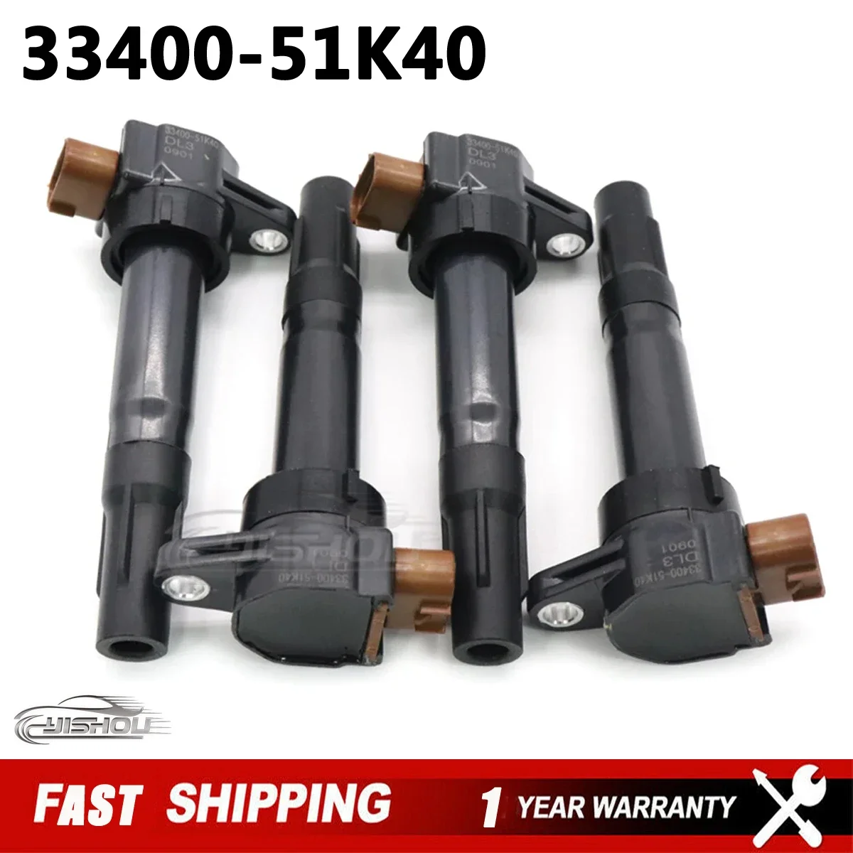 Автомобильная катушка зажигания 33400-51K40 для SUZUKI GRAND VITARA KIZASHI SX4 2009-2013 2.0L 2.4L UF-634