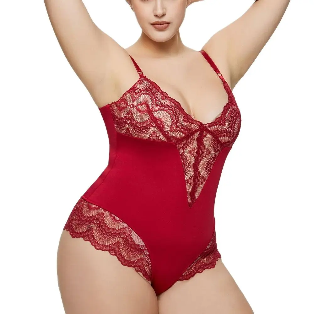 Bodysuit Shapewear Women Lace Sexy Corset Slimming Body Shaper Waist Trainer Fajas Colombian Reducing Shapers Female Underwear