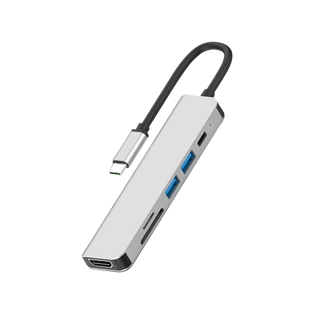 

1 шт., док-станция USB Type-C, шесть в одном, расширение интерфейса USB