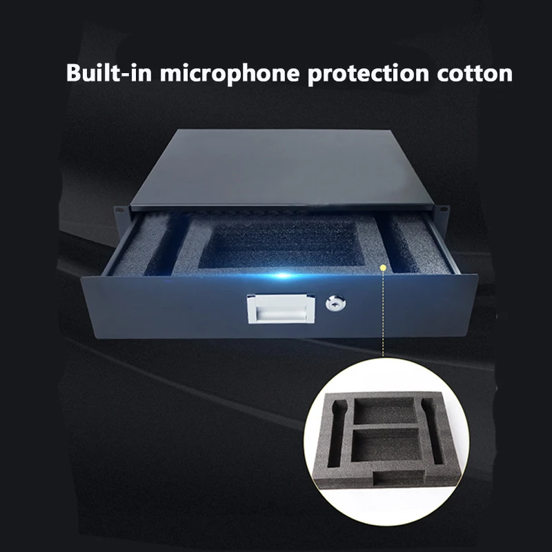 

Flight Case Hardware Standard 2U Microphone Iron 19Inch Drawer Hidden Cabinet Drawer