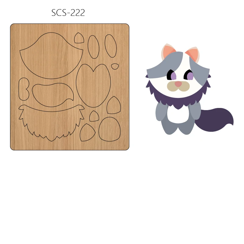 SCS222 кошка автомобильный телефон инструмент деревянный режущий нож штамп