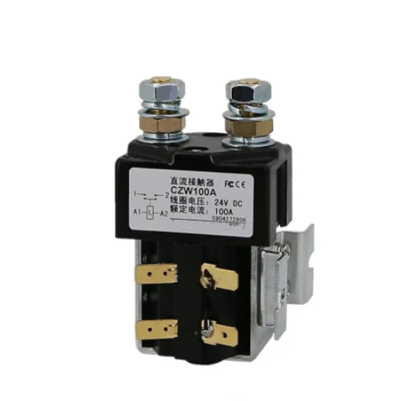 

1 шт. CZW100A/24V DC контактор Электрический переключатель контактора постоянного тока 100A для электрических транспортных средств 12V 36V 48V 60V 72V