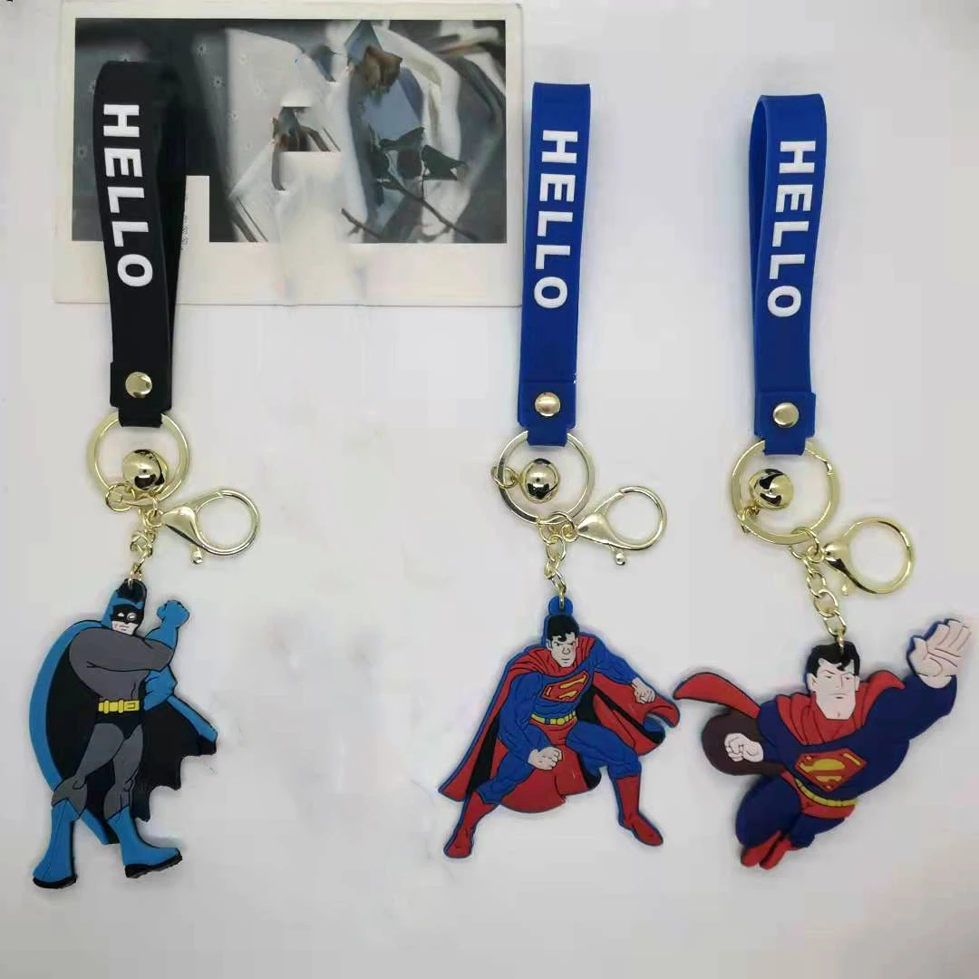 Фигурка Аниме DC Бэтмен Брюс Уэйн Джокер Супермен ПВХ мягкий резиновый брелок для