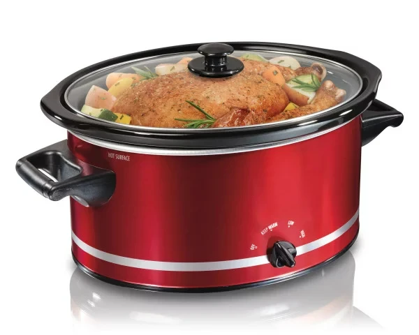 

8 Quart Large Capacity Slow Cooker - Red, Model# 33184