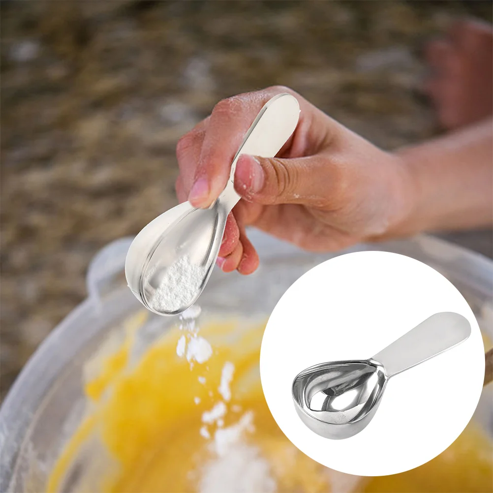 

2pcs Coffee Scoop Stainless Steel Coffee Measuring Spoon with Scale 15ml