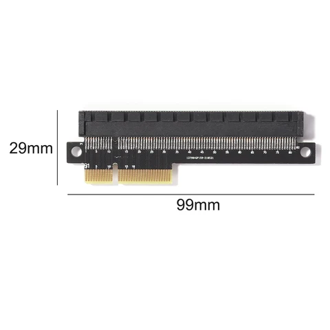 Плата-преобразователь PCI-E 4X-16X/X4 на X16, переходник со штекера на гнездо, карта видеоадаптера